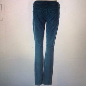 Marc by Marc Jacobs Skinny Teal Corduroys size 27